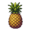 Pixel Art: A textured pineapple (generated with AI and edited by Dixy).