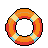 Summer Safety Buoy: Vibrant Seaside Rescue Icon