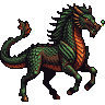 Pixel Art: dragon horse