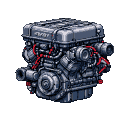 Pixel Art: engine (generated with AI and edited by sandacz).