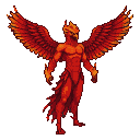 Pixel Art: firebird man