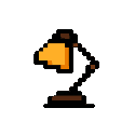 Stylized figure in dark clothing with a bright orange glowing object on its left side, against a black background.