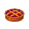 Pixel art generated with AI prompt: raspberry pie