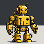 Pixel Art: yellow weird robot