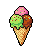 Sweet Summer Treat: Colorful Ice Cream Cone
