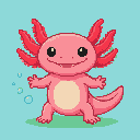 Pixel Art: axolotl