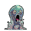 Pixel Art: set of weird monsters with big heads and small bodies style