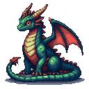Pixel Art: dragon pet, style Metroid-Soul Reaver-Monster hunter