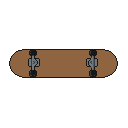 Pixel Art: skateboard top view