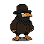 Pixel Art: crow man thief