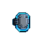 Sci-Fi Buckler: Glowing Blue Energy Defense