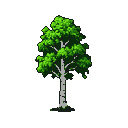Pixel Art: small birch tree
