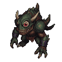 Pixel Art: diablo style monster: 1-eye cyclops 3/4 top-down perspective