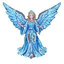 Pixel Art: an angel of water and ice