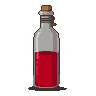Pixel art generated with AI prompt: potion vial red - game i