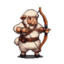 Pixel Art: sheep archer