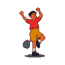 Pixel Art: 跳舞的人