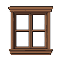 Mysterious Wooden Window: Dark, Quiet View