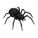 Pixel Art: giant spider isometric view