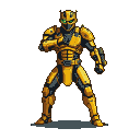 Pixel Art: cyrax from mortal combat