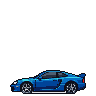 Retro Blue Sports Car: Arcade Race Ready