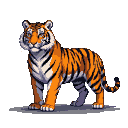 Pixel Art: tiger india Task Force (generated with AI by Rivdan Shapeshifter).