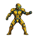 Yellow Robot Warrior: Ready for Combat