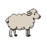 Pixel Art: Prompt： A minimalist doodle pixel art sprite of a single whi...