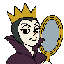 Pixel Art: 1930s rubber hose cartoon villain, head and shoulders. A vai...