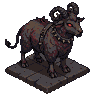 Pixel Art: isometric tile demon sheep