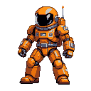 This brave explorer is ready for anything, even if their mission briefing was just a pixelated whisper.