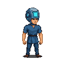 Pixel Art: character with quantum computer head