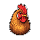 Pixel Art: зроби стікер голови курки