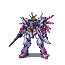 Pixel Art: mecha gundam unicorn full body