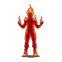 Pixel Art: fire elemental