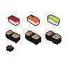 Pixel Art: sushi