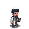Pixel Art: set of npc - city workers (policeman, doctor, builder etc.) ...
