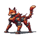 Pixel Art: fox mech