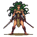 Pixel Art: SNK fighting game character sprite, The King of Fighters sty...