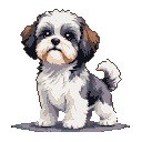 Pixel Art: Shih tzu dog