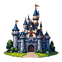 Pixel Art: small castle (generated with AI by pixie.haus).