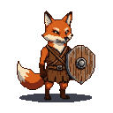 Vigilant Fox Warrior: Ready for Battle