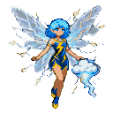 Pixel Art: thunder pixie woman (generated with AI by pixie.haus).