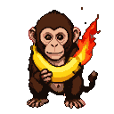 Pixel Art: Me faça um macaco com uma banana de fogo