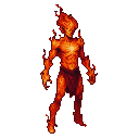 Pixel Art: fire elemental