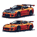 Pixel Art: carro esportivo
