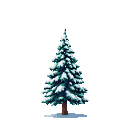 Pixel Art: snow tree