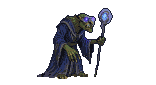 Pixel Art: troll mage sideview