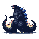 Pixel Art: evolved godzilla