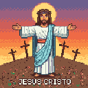 Pixel Art: Jesus Cristo